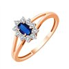 Bague saphir et diamant en or 18 carats