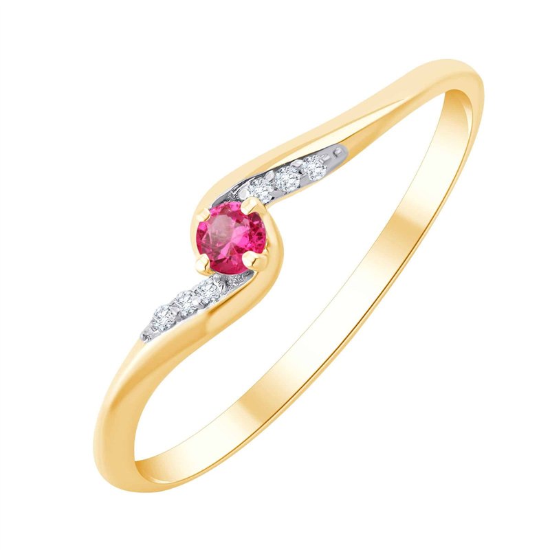 Bague rubis et diamant en or 18 carats