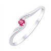 Bague rubis et diamant en or 18 carats