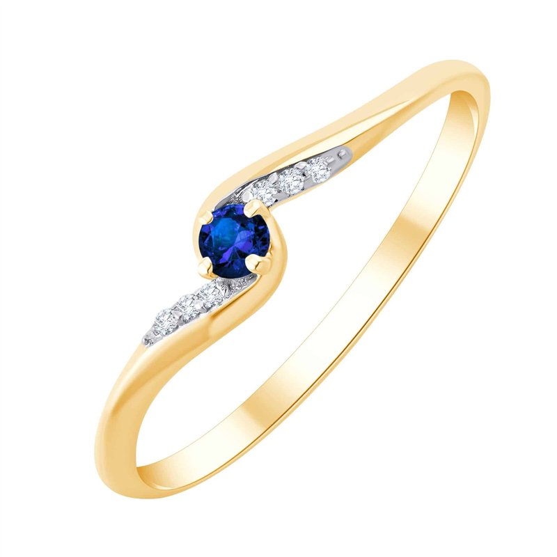 Bague saphir et diamant en or 18 carats