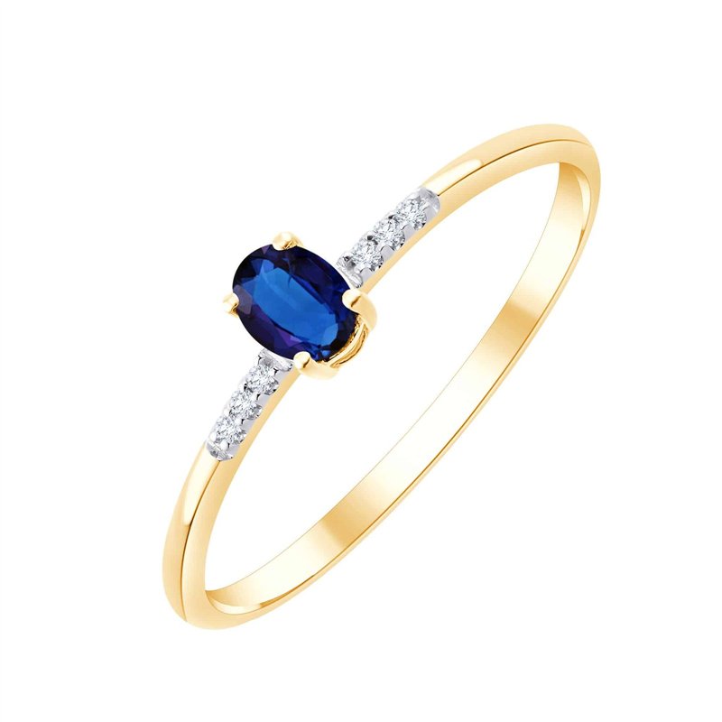 Bague saphir et diamant en or 18 carats