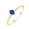 Bague saphir et diamant en or 18 carats