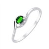 Bague émeraude et diamant en or 18 carats