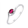 Bague rubis et diamant en or 18 carats