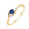 Bague saphir et diamant en or 18 carats