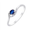 Bague saphir et diamant en or 18 carats