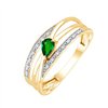 Bague émeraude et diamant en or 18 carats