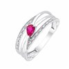 Bague rubis et diamant en or 18 carats