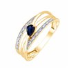 Bague saphir et diamant en or 18 carats