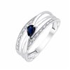 Bague saphir et diamant en or 18 carats