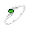 Bague émeraude et diamant en or 18 carats