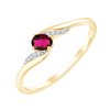 Bague rubis et diamant en or 18 carats