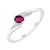Bague rubis et diamant en or 18 carats