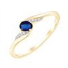 Bague saphir et diamant en or 18 carats