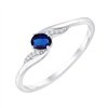Bague saphir et diamant en or 18 carats
