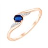Bague saphir et diamant en or 18 carats