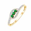 Bague émeraude et diamant en or 18 carats