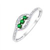 Bague émeraude et diamant en or 18 carats