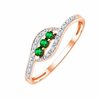 Bague émeraude et diamant en or 18 carats