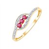 Bague rubis et diamant en or 18 carats
