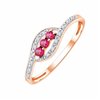 Bague rubis et diamant en or 18 carats