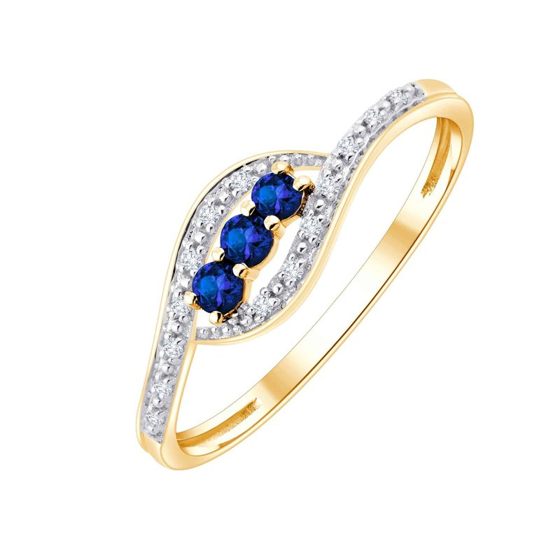 Bague saphir et diamant en or 18 carats