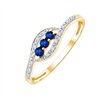 Bague saphir et diamant en or 18 carats