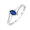 Bague saphir et diamant en or 18 carats