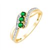 Bague émeraude et diamant en or 18 carats