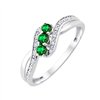 Bague émeraude et diamant en or 18 carats