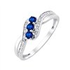 Bague saphir et diamant en or 18 carats