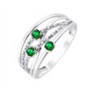 Bague émeraude et diamant en or 18 carats