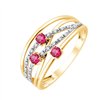 Bague rubis et diamant en or 18 carats