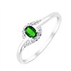 Bague émeraude et diamant en or 18 carats