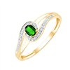 Bague émeraude et diamant en or 18 carats