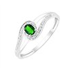 Bague émeraude et diamant en or 18 carats
