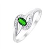 Bague émeraude et diamant en or 18 carats