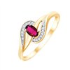 Bague rubis et diamant en or 18 carats