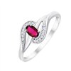 Bague rubis et diamant en or 18 carats