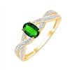 Bague émeraude et diamant en or 18 carats