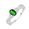 Bague émeraude et diamant en or 18 carats