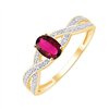 Bague rubis et diamant en or 18 carats