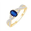 Bague saphir et diamant en or 18 carats