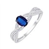 Bague saphir et diamant en or 18 carats