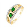 Bague émeraude et diamant en or 18 carats
