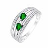 Bague émeraude et diamant en or 18 carats
