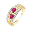 Bague rubis et diamant en or 18 carats