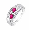 Bague rubis et diamant en or 18 carats