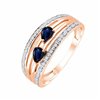 Bague saphir et diamant en or 18 carats