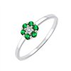 Bague émeraude et diamant en or 18 carats